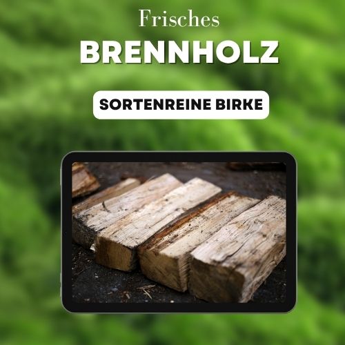 1 SRM 𝐬𝐨𝐫𝐭𝐞𝐧𝐫𝐞𝐢𝐧𝐞 𝐁𝐢𝐫𝐤𝐞 frisches Brennholz/ Nicht ofenfertig (𝐊𝐨𝐬𝐭𝐞𝐧𝐥𝐨𝐬𝐞 𝐋𝐢𝐞𝐟𝐞𝐫𝐮𝐧𝐠 𝐚𝐛 𝟕 𝐒𝐑𝐌!) 𝐜𝐚. 𝟑𝟑𝐜𝐦