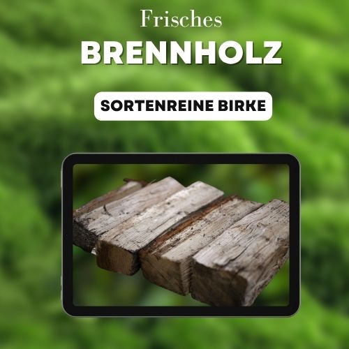 1 SRM 𝐬𝐨𝐫𝐭𝐞𝐧𝐫𝐞𝐢𝐧𝐞 𝐁𝐢𝐫𝐤𝐞 frisches Brennholz/ Nicht ofenfertig (𝐊𝐨𝐬𝐭𝐞𝐧𝐥𝐨𝐬𝐞 𝐋𝐢𝐞𝐟𝐞𝐫𝐮𝐧𝐠 𝐚𝐛 𝟕 𝐒𝐑𝐌!) 𝐜𝐚. 𝟑𝟑𝐜𝐦